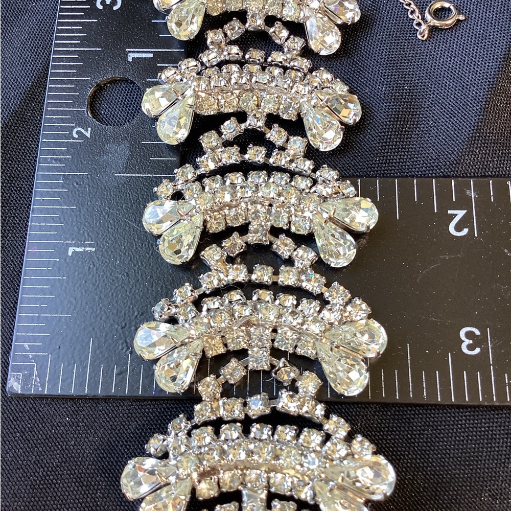 Luxurious Vintage Crystal Statement Bracelet Sher… - image 7